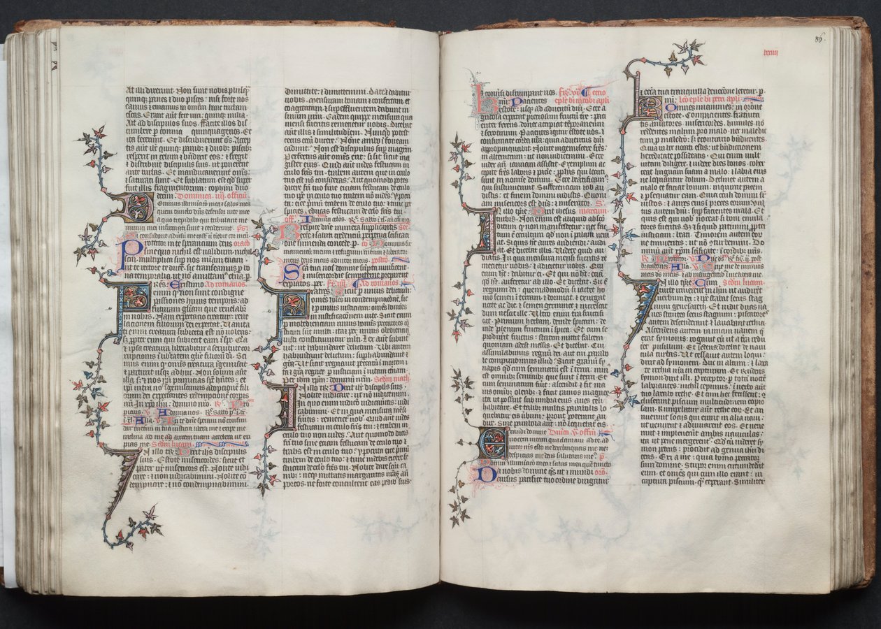 Le Missel de Gotha : Fol. 86r, Texte, vers 1375 - Master of the Boqueteaux