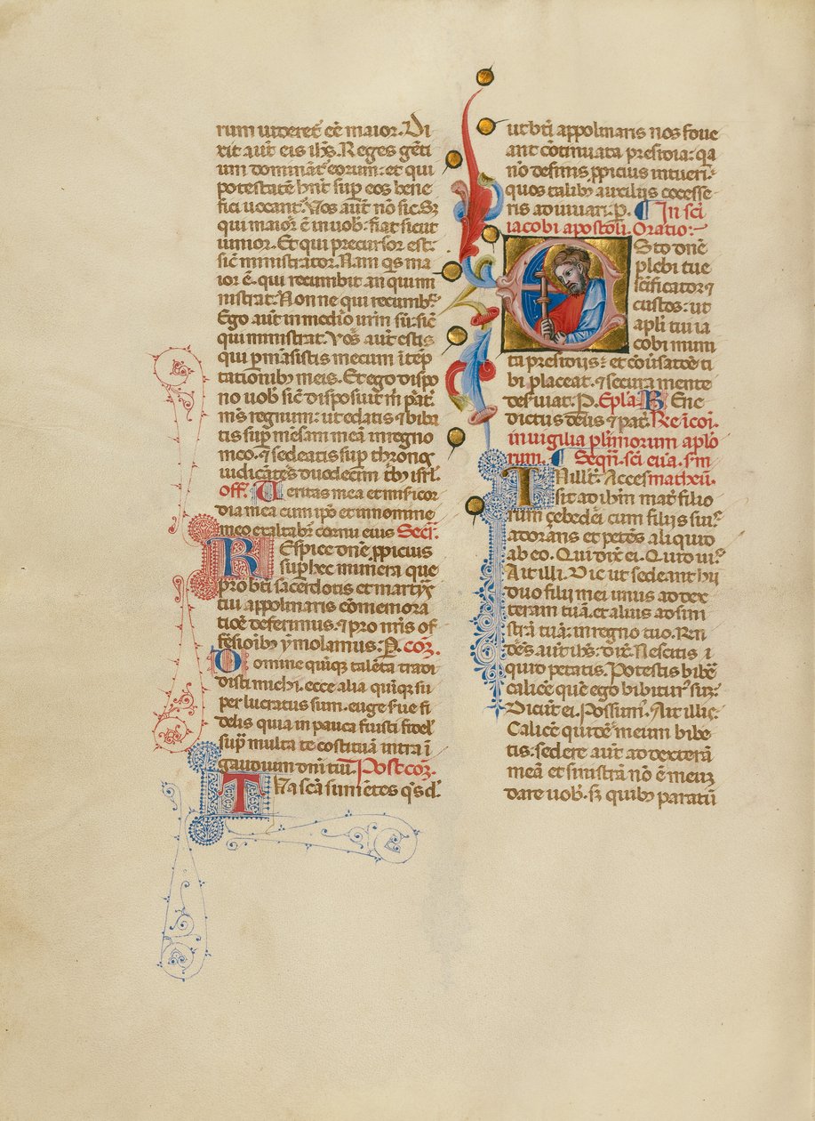 Initiale E : Saint Jacques le Majeur - Master of the Brussels Initials