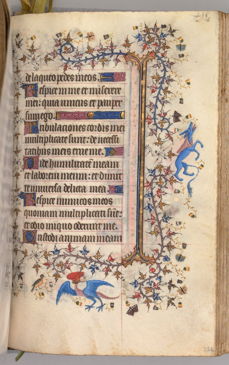 Heures de Charles le Noble, roi de Navarre (1361-1425) : fol. 222r, Texte - Master of the Brussels Initials and Associates