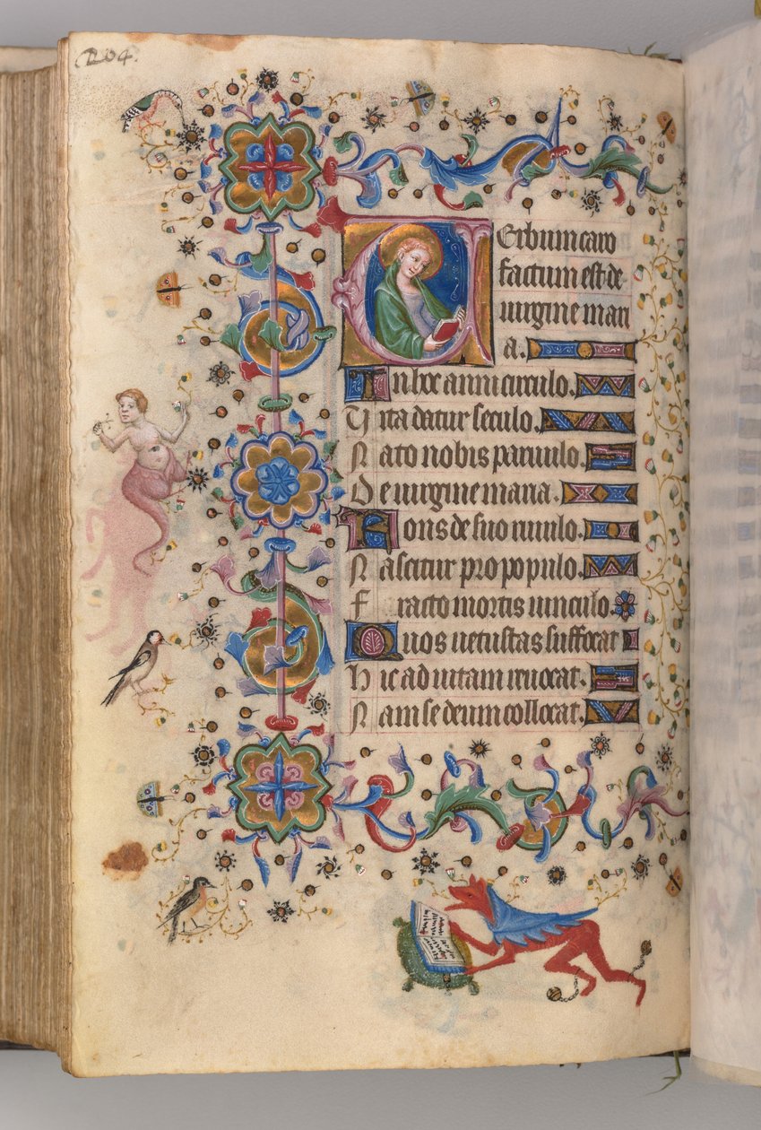 Les Heures de Charles le Noble, roi de Navarre 1361-1425: fol. 102v, Texte, vers 1405 - Master of the Brussels Initials and Associates