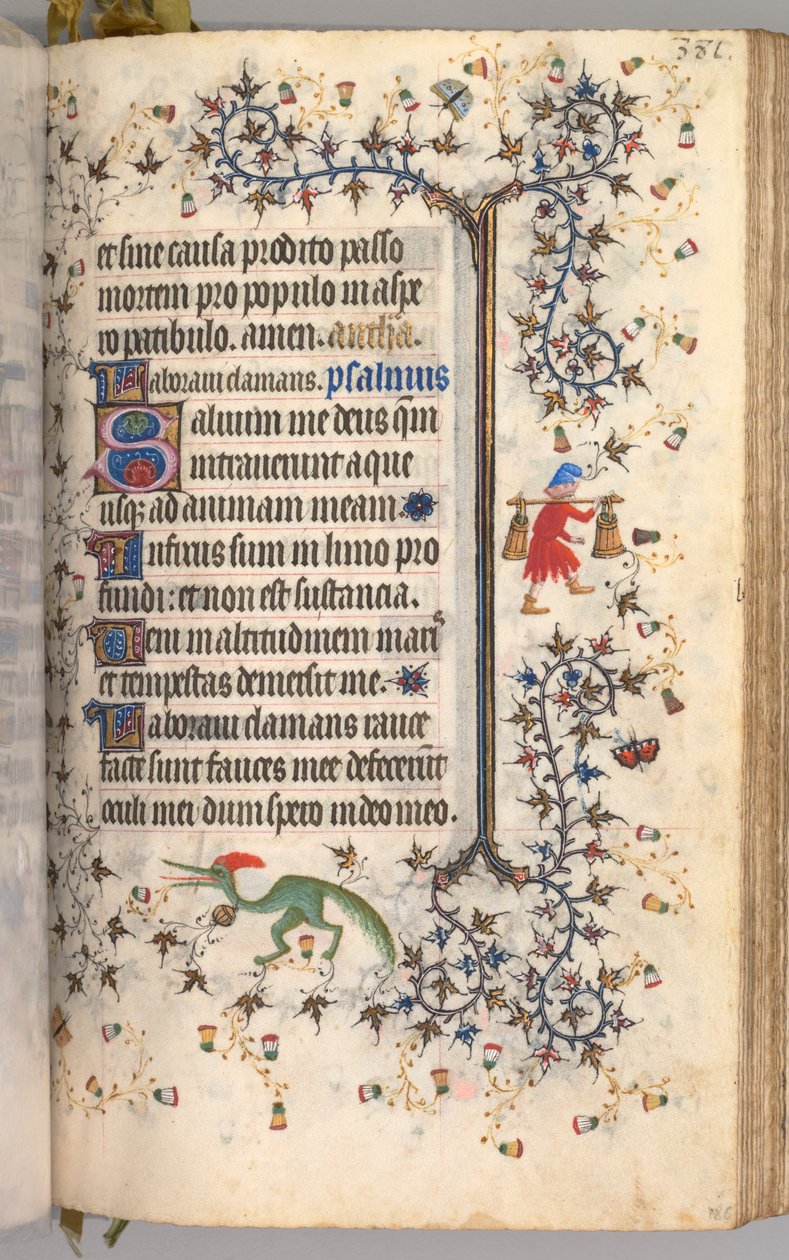 Heures de Charles le Noble, Roi de Navarre 1361-1425 : fol. 186r, Texte, vers 1405 - Master of the Brussels Initials and Associates