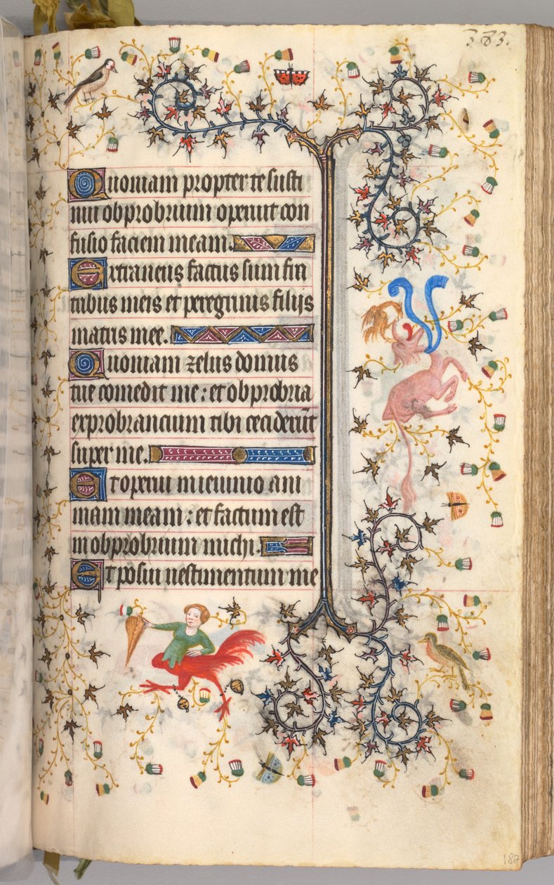 Heures de Charles le Noble, Roi de Navarre 1361-1425 : fol. 187r, Texte, vers 1405 - Master of the Brussels Initials and Associates
