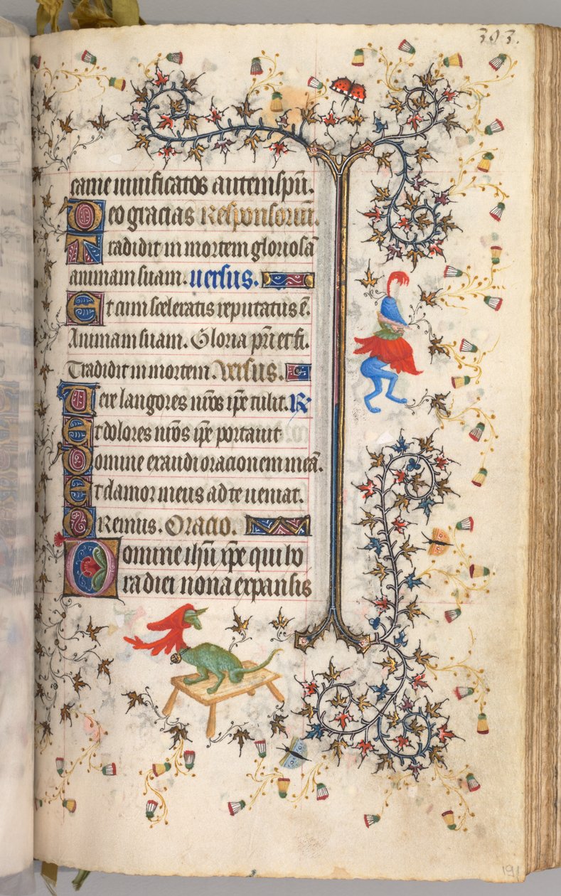 Heures de Charles le Noble, roi de Navarre 1361-1425 : fol. 191r, Texte, vers 1405 - Master of the Brussels Initials and Associates