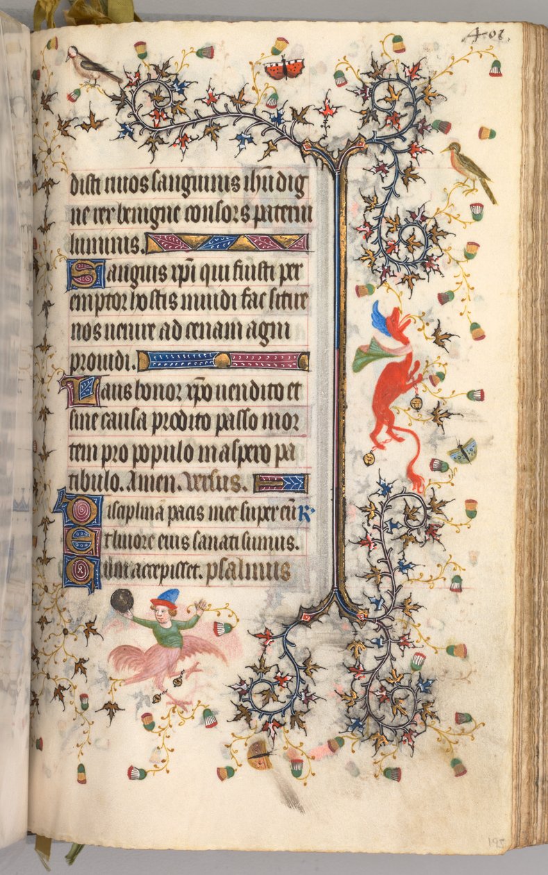 Heures de Charles le Noble, roi de Navarre 1361-1425 : fol. 195r, texte, vers 1405 - Master of the Brussels Initials and Associates