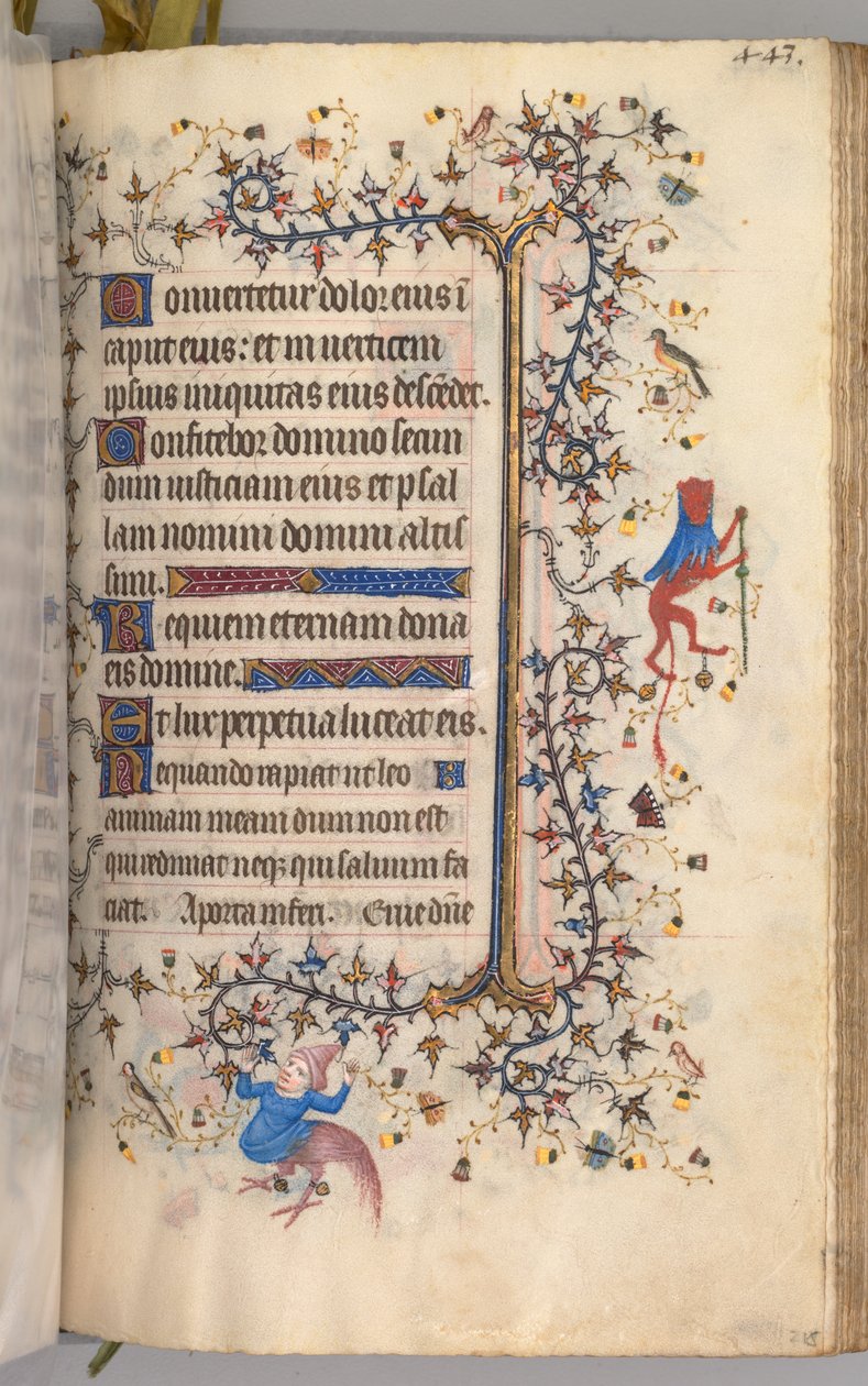 Heures de Charles le Noble, roi de Navarre 1361-1425 : fol. 216r, texte, vers 1405 - Master of the Brussels Initials and Associates