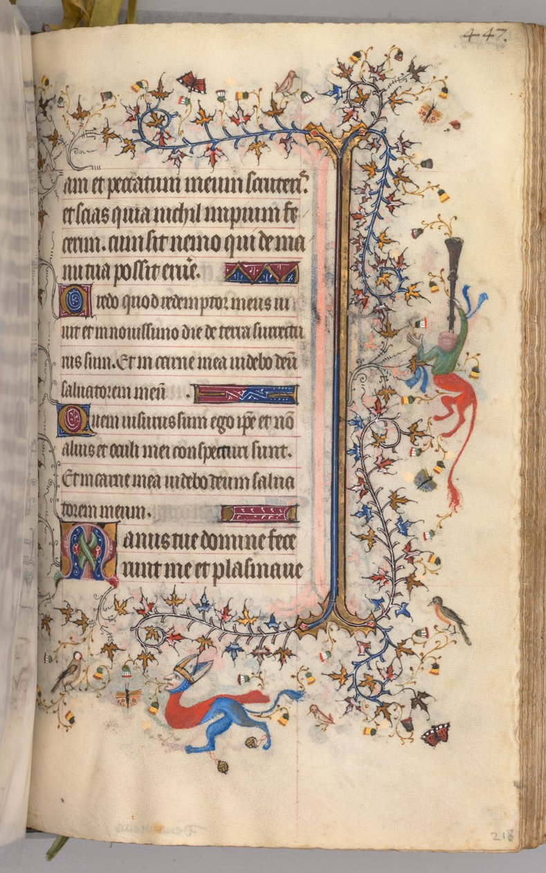 Heures de Charles le Noble, Roi de Navarre 1361-1425 : fol. 218r, Texte, vers 1405 - Master of the Brussels Initials and Associates