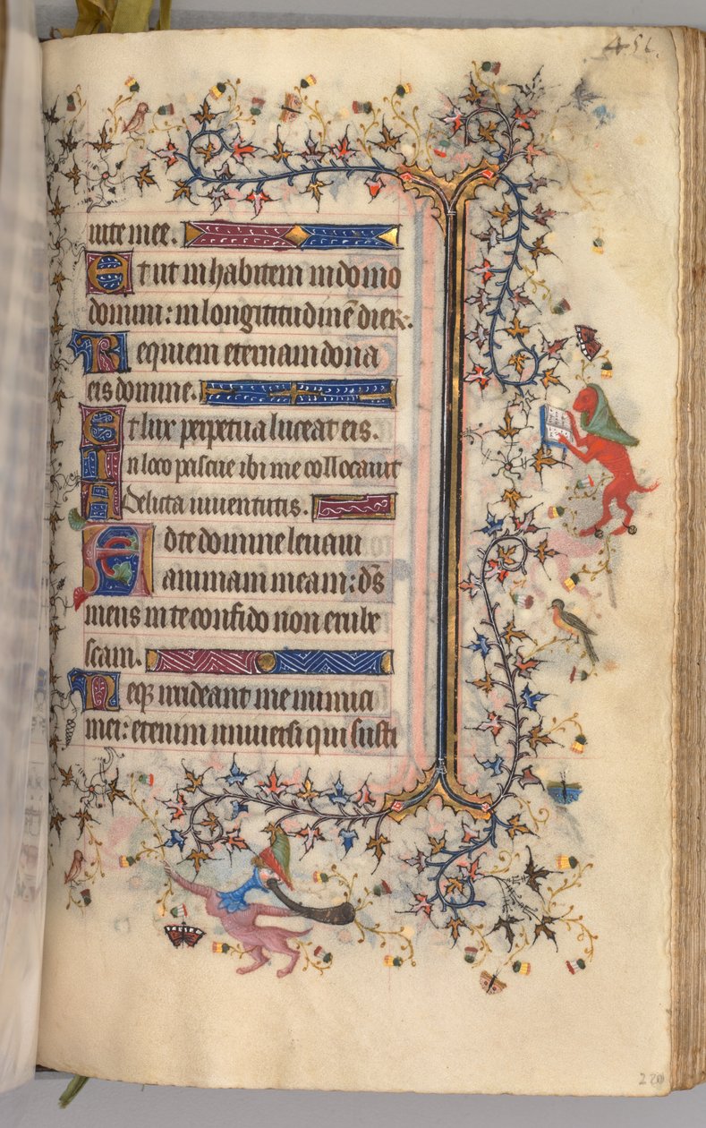 Heures de Charles le Noble, roi de Navarre 1361-1425 : fol. 220r, Texte, vers 1405 - Master of the Brussels Initials and Associates