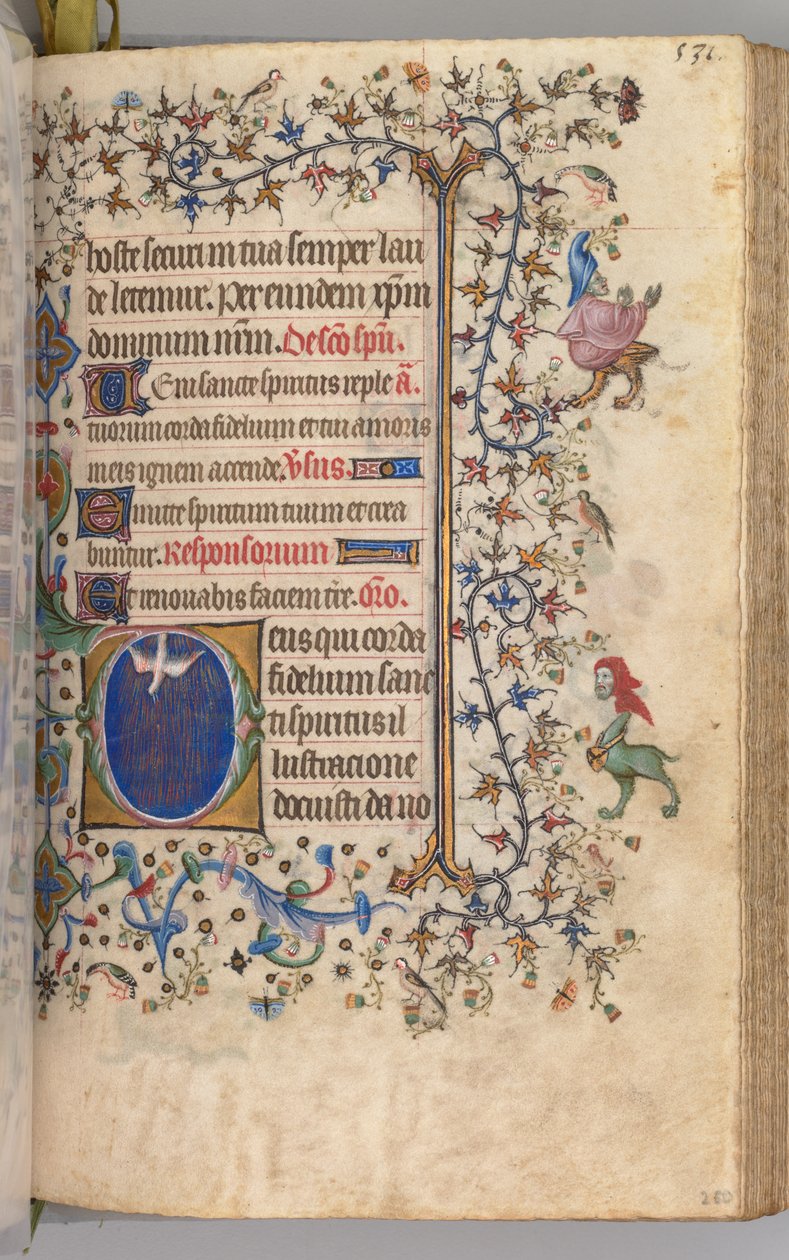 Heures de Charles le Noble, roi de Navarre 1361-1425 : fol. 260r, Saint-Esprit, vers 1405 - Master of the Brussels Initials and Associates