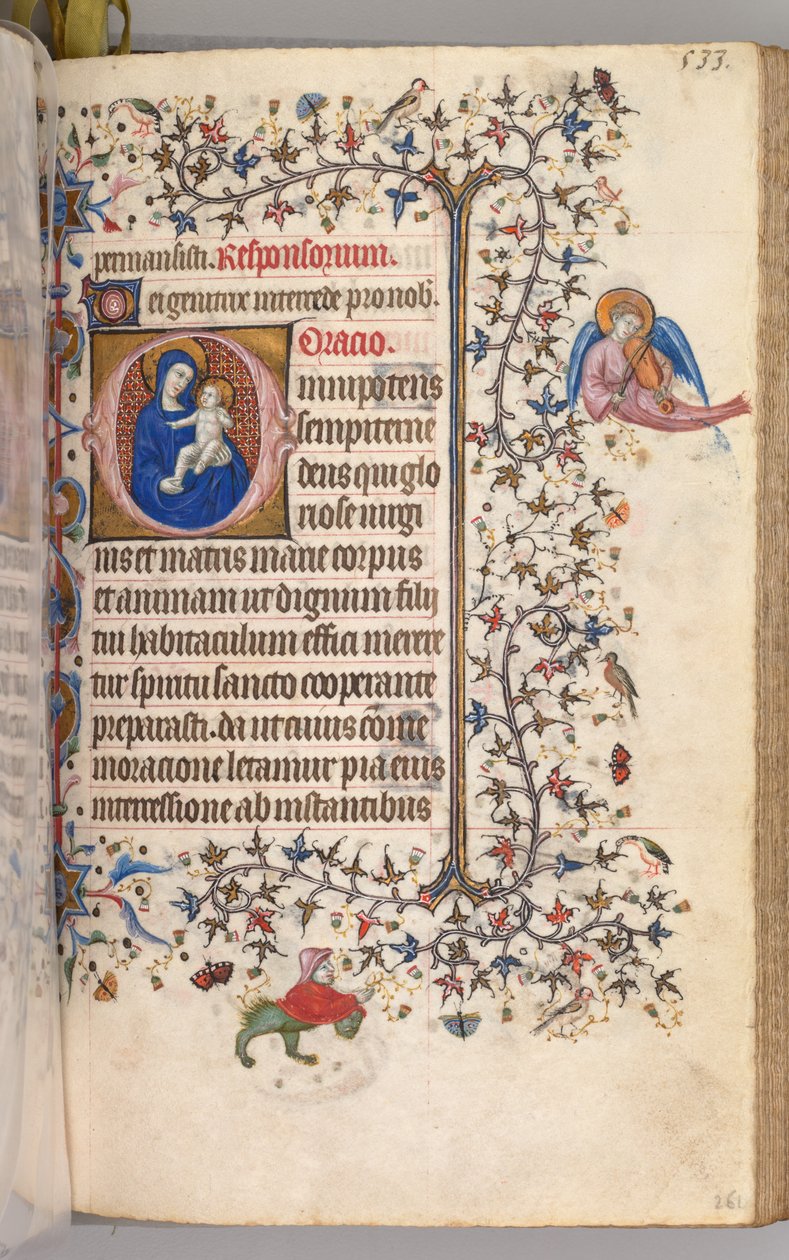 Heures de Charles le Noble, roi de Navarre 1361-1425: fol. 261r, Vierge et Enfant, vers 1405 - Master of the Brussels Initials and Associates