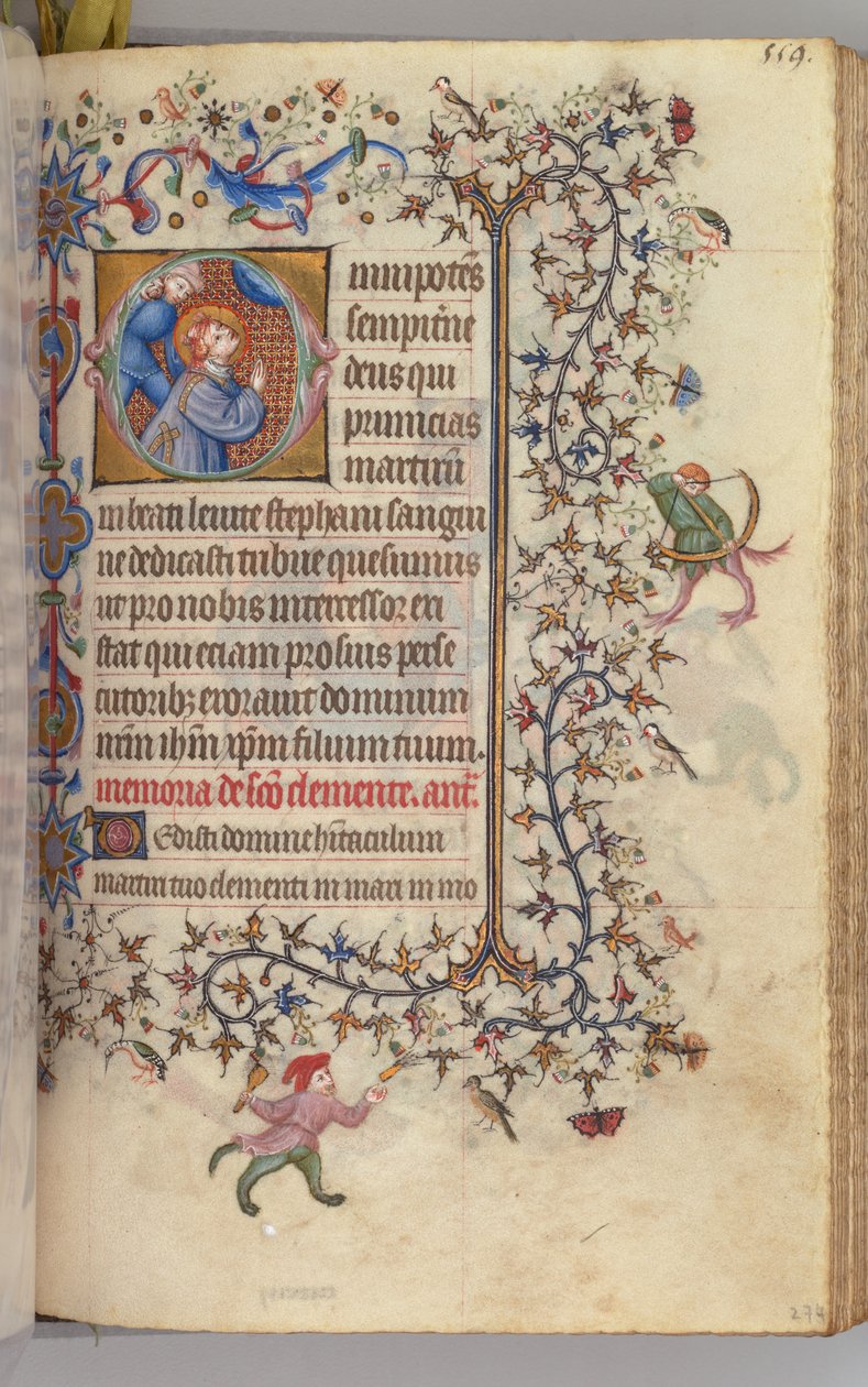 Heures de Charles le Noble, Roi de Navarre, fol. 274r, Saint-Étienne - Master of the Brussels Initials and Associates