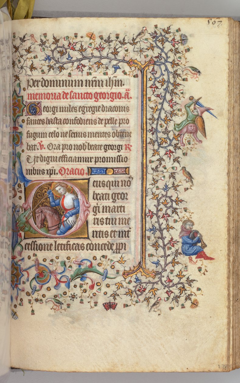 Heures de Charles le Noble, roi de Navarre 1361-1425, fol. 278r, Saint-Georges - Master of the Brussels Initials and Associates