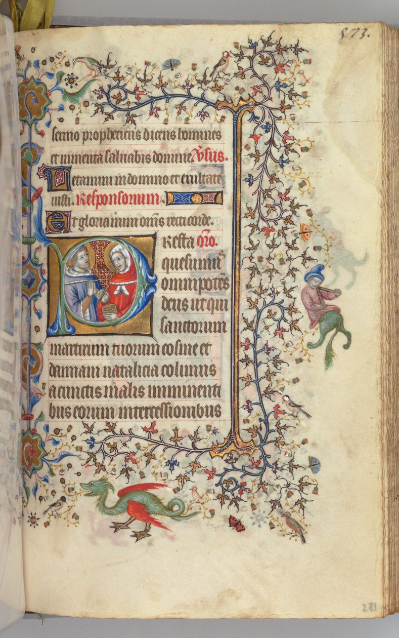 Heures de Charles le Noble, roi de Navarre 1361-1425, fol. 281r, SS. Côme et Damien - Master of the Brussels Initials and Associates