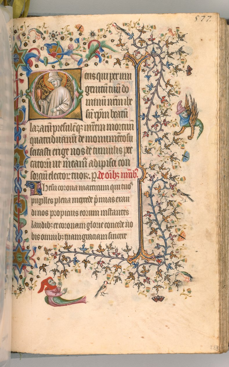 Heures de Charles le Noble, Roi de Navarre 1361-1425, fol. 283r, Saint Lazare, vers 1405 - Master of the Brussels Initials and Associates