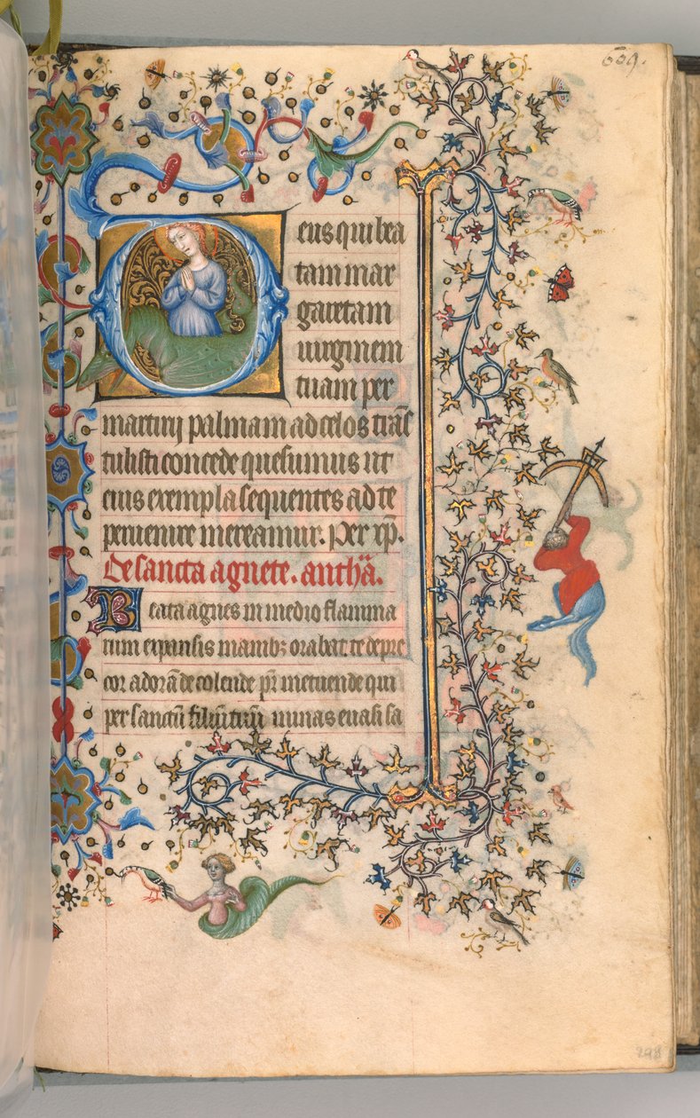 Heures de Charles le Noble, roi de Navarre, fol. 299a, Sainte Marguerite - Master of the Brussels Initials and Associates
