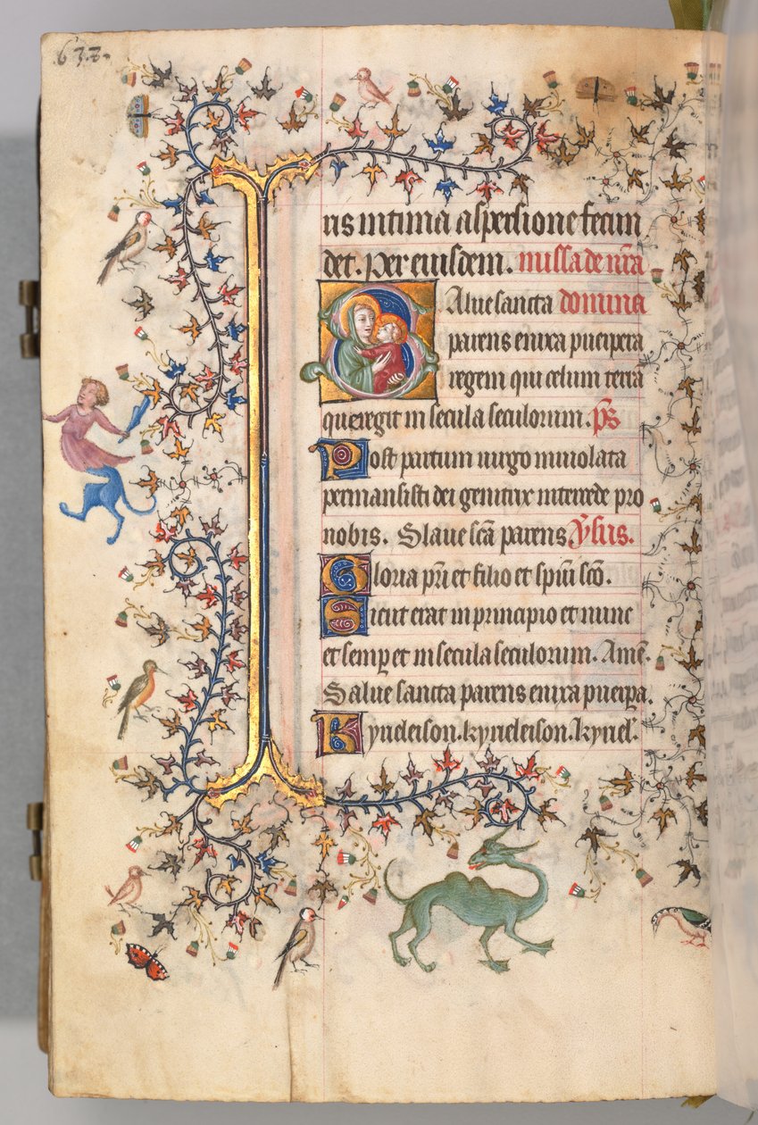 Heures de Charles le Noble, roi de Navarre 1361-1425, fol. 313v, Vierge et Enfant, vers 1405 - Master of the Brussels Initials and Associates