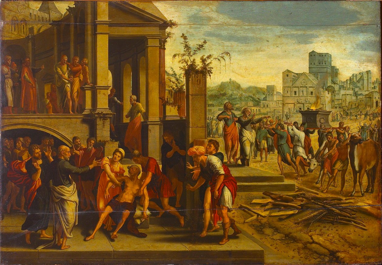 Saints Paul et Barnabas à Lystre, Première moitié du 16e siècle - Master of the Budapest Saints Paul