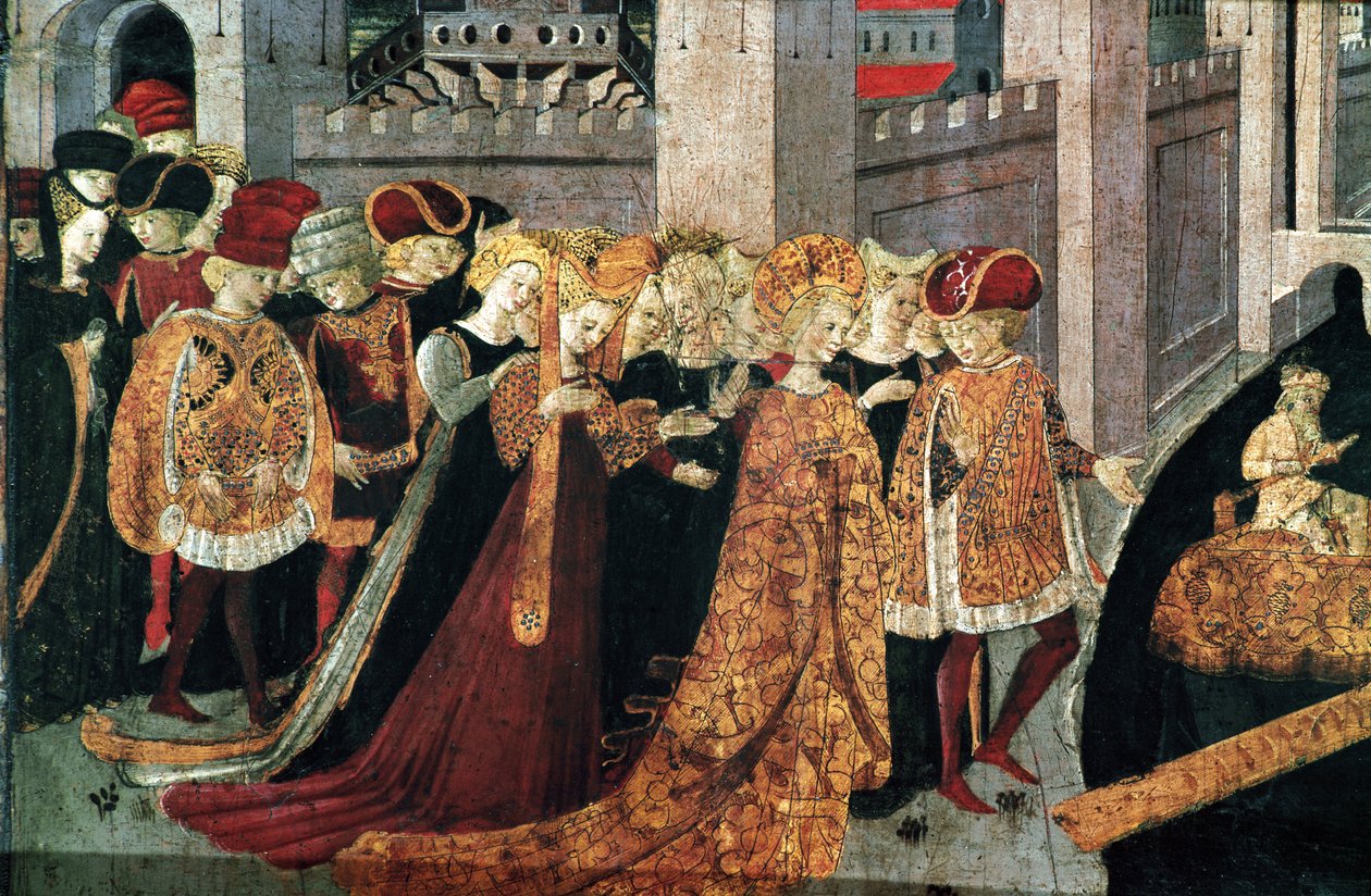 Décaméron de Boccace : le Châtelain Péricone accueille Alatiel, fille du sultan de Babylone Beminedab et sa suite sur l