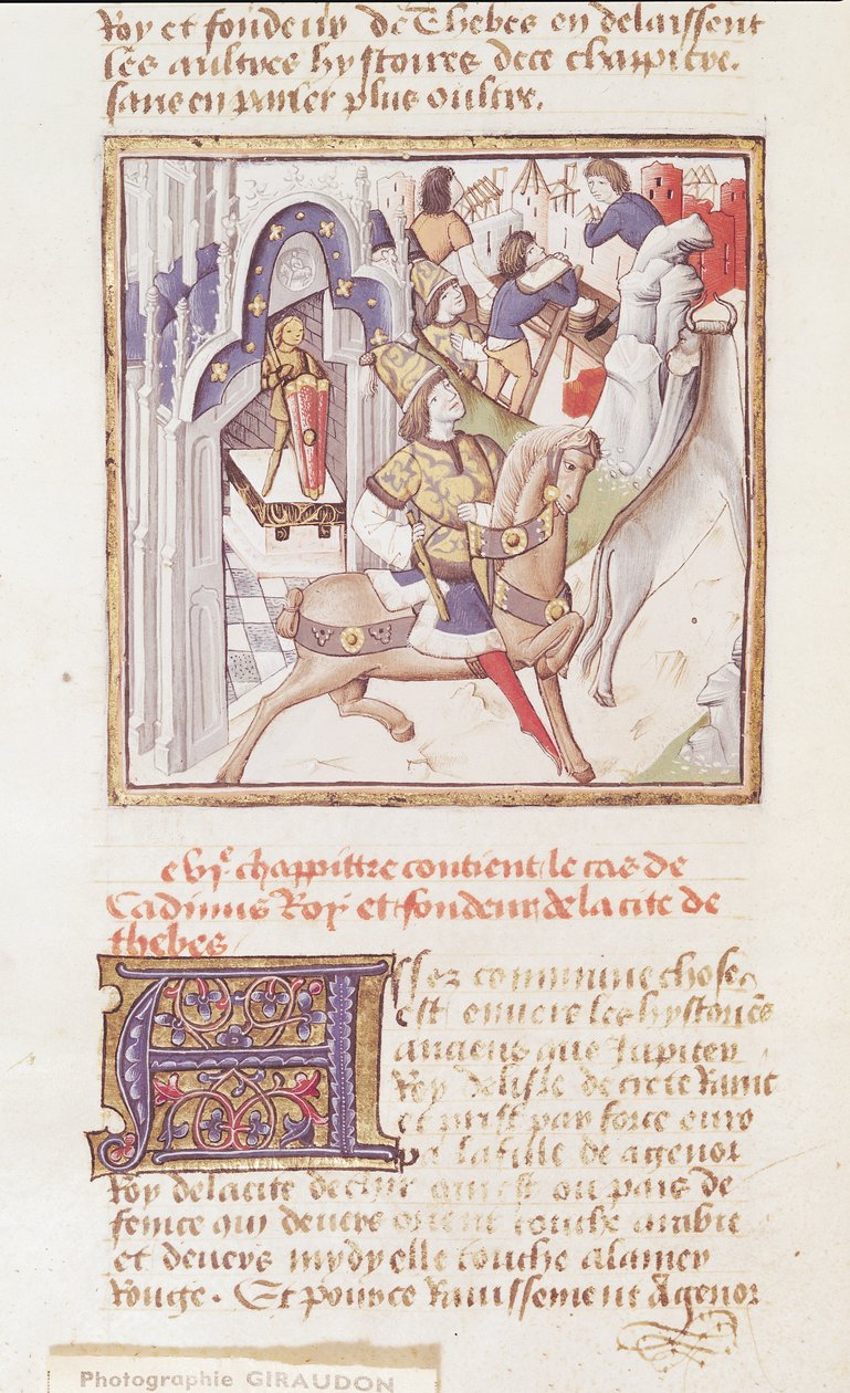 Ms 622 fol.9v Cadmus, fondateur de Thèbes, de 