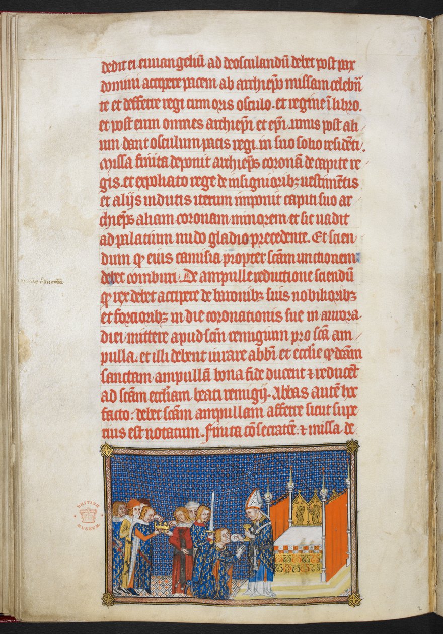 Le roi Charles V à genoux alors que l