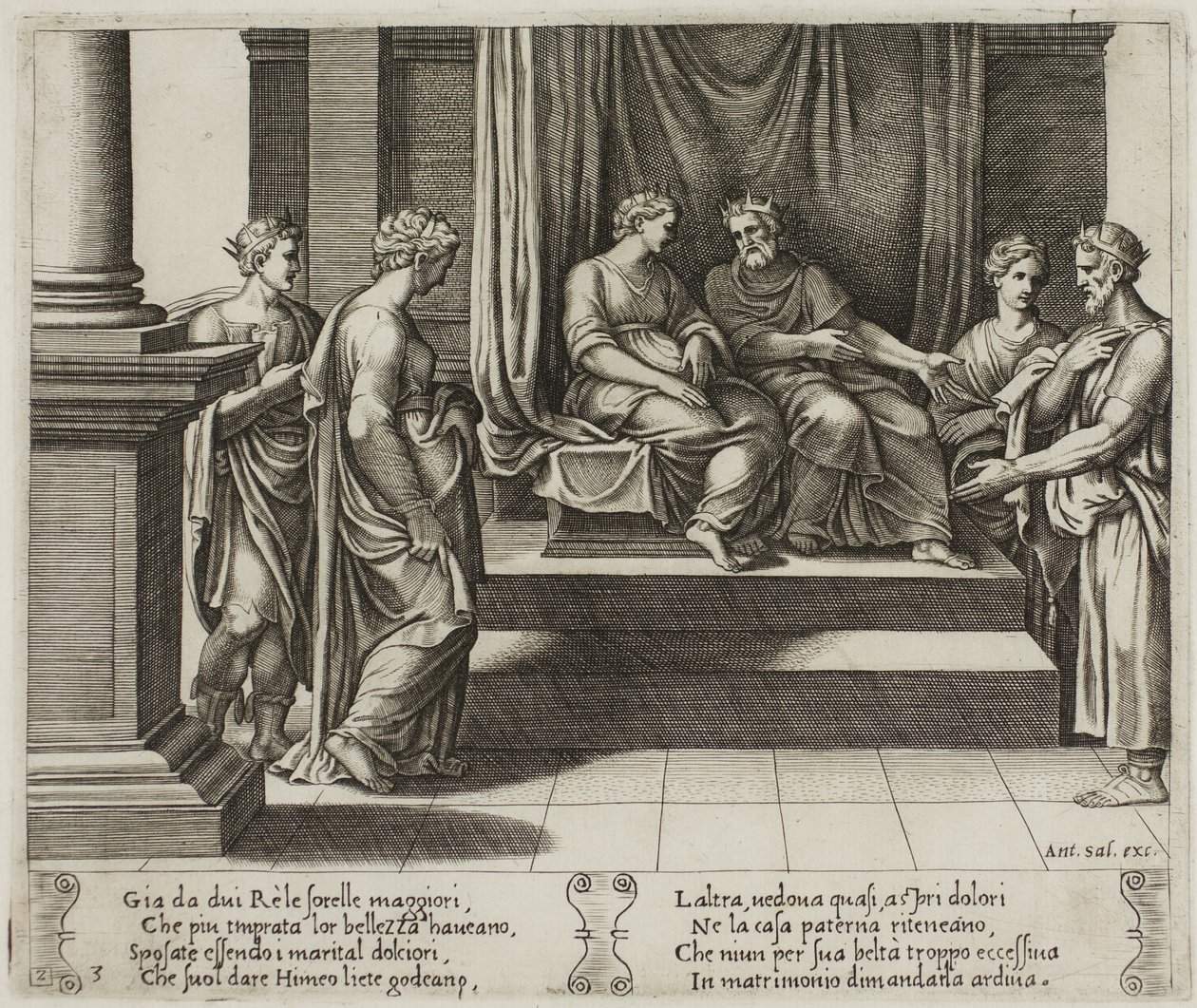 Les deux sœurs de Psyché sont mariées à des rois ; ...Psyché est présentée à un roi - Master of the Die