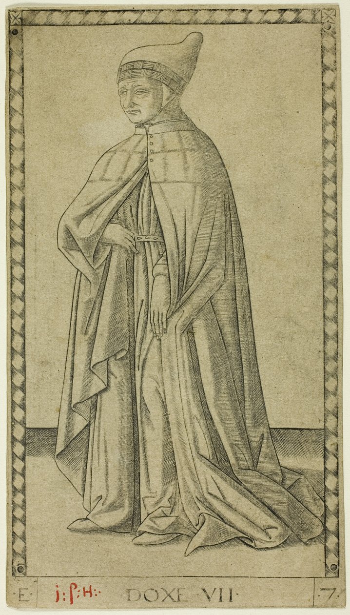 Le Doge, planche sept de Les Rangs et Conditions des Hommes - Master of the E Series Tarocchi