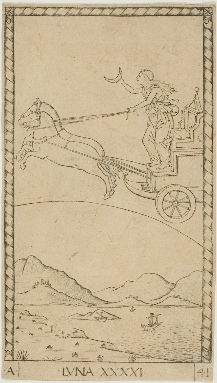 La Lune, planche 41 de Planètes et Sphères - Master of the E Series Tarocchi