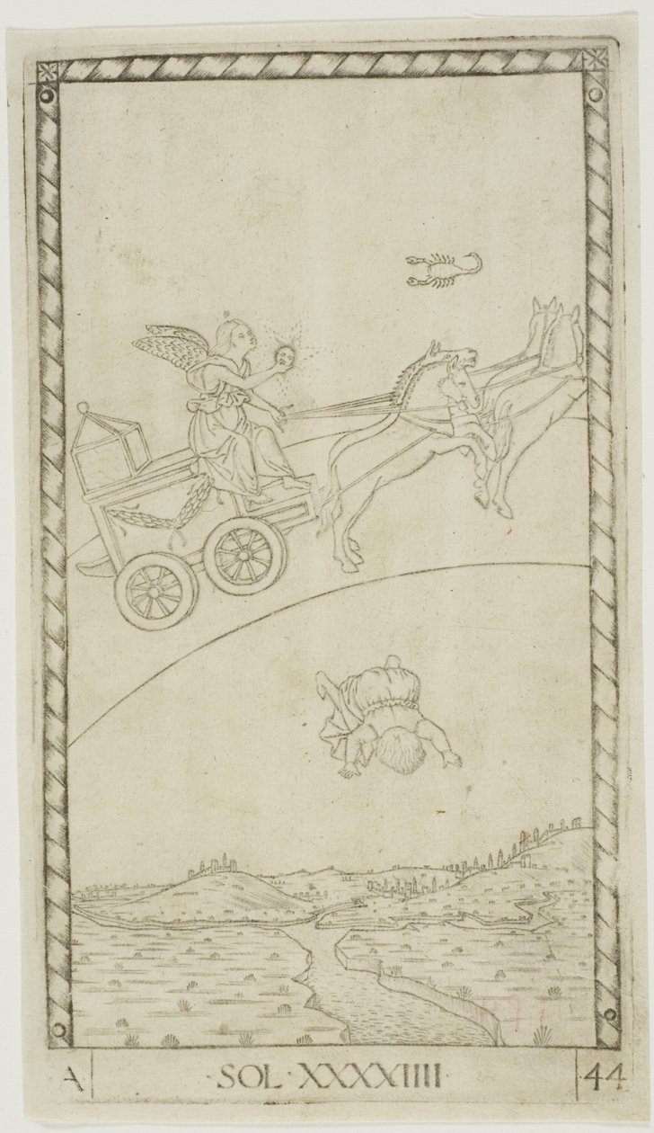 Le Soleil, planche 44 de Planètes et Sphères - Master of the E Series Tarocchi