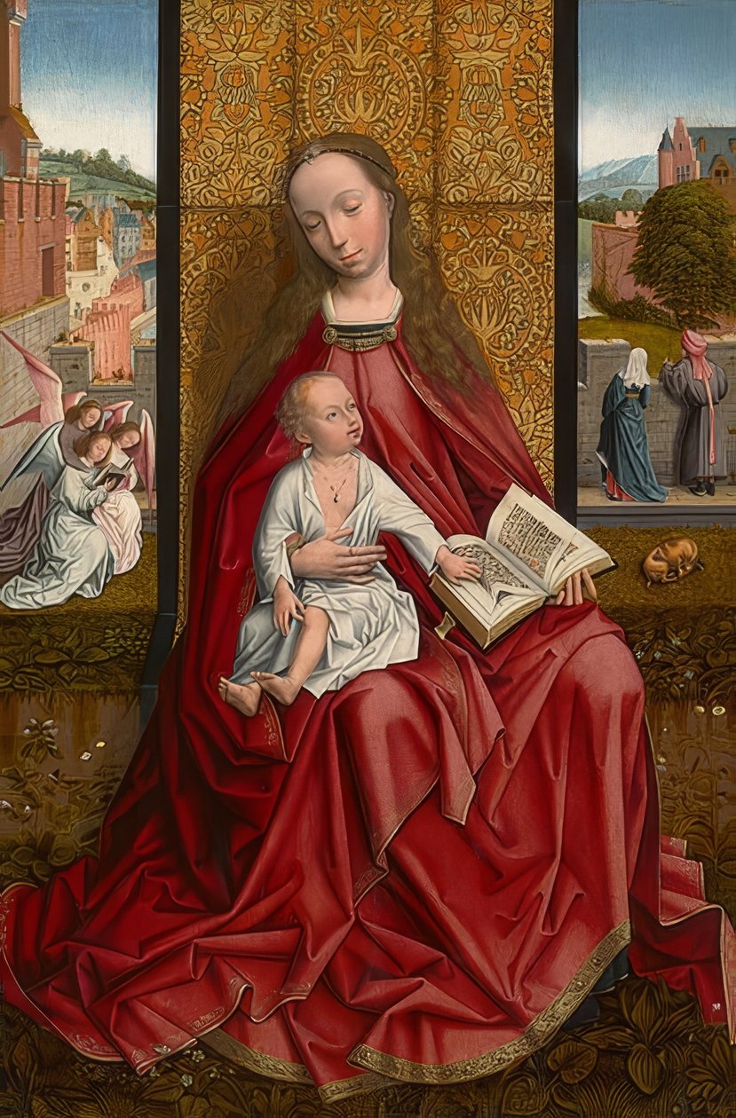 Marie trônant avec l