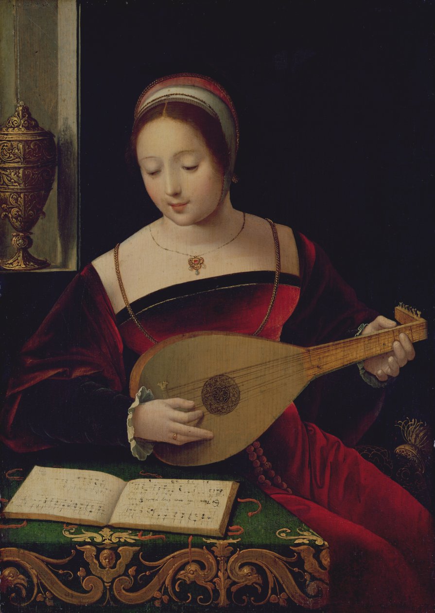 Marie-Madeleine jouant du luth - Master of the Female Half Lengths