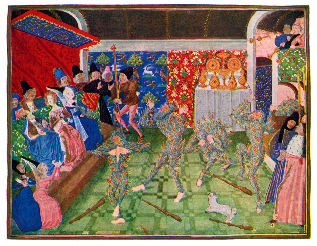 Mascarade à la cour de France, 1393, 1470-1475 - Master of the Harley Froissart