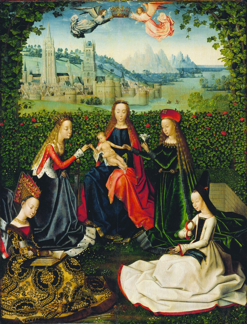 Vierge de la roseraie - Master of the Legend of Saint Lucy