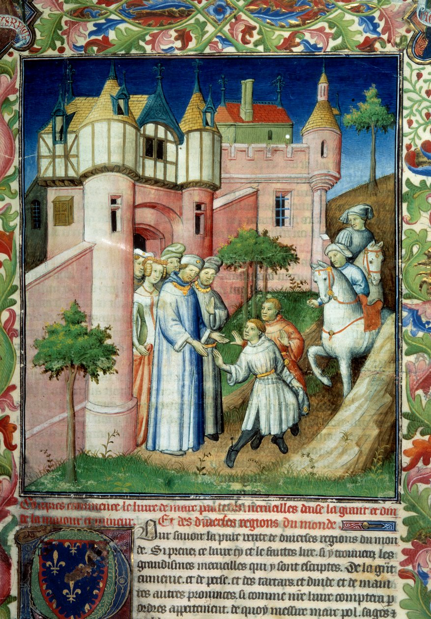 Les frères Nicolo et Matteo Polo (Nicolas et Mathieu, oncle et père de Marco Polo) - Master of the Mazarine
