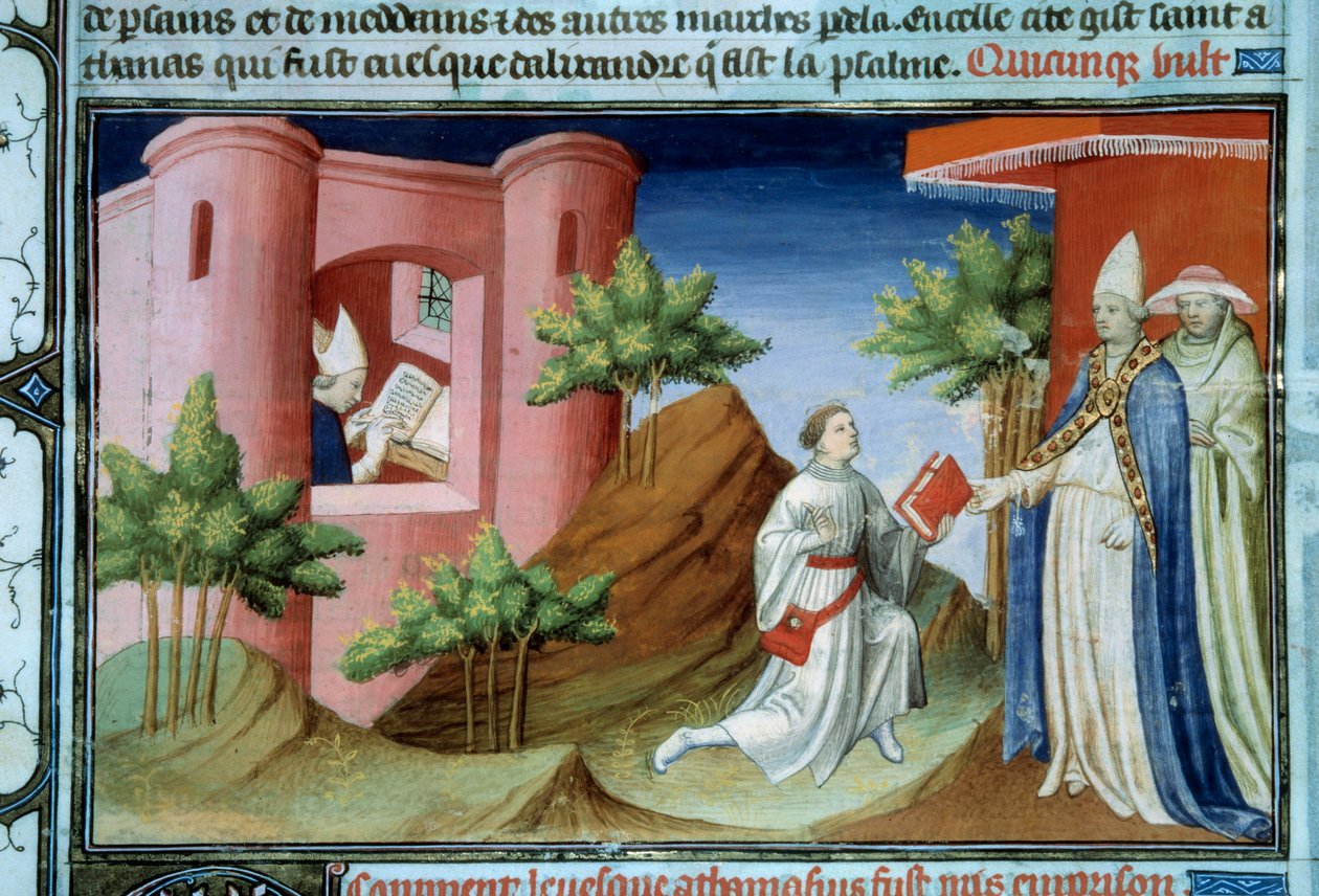 Le pape Jules I rencontre le messager d