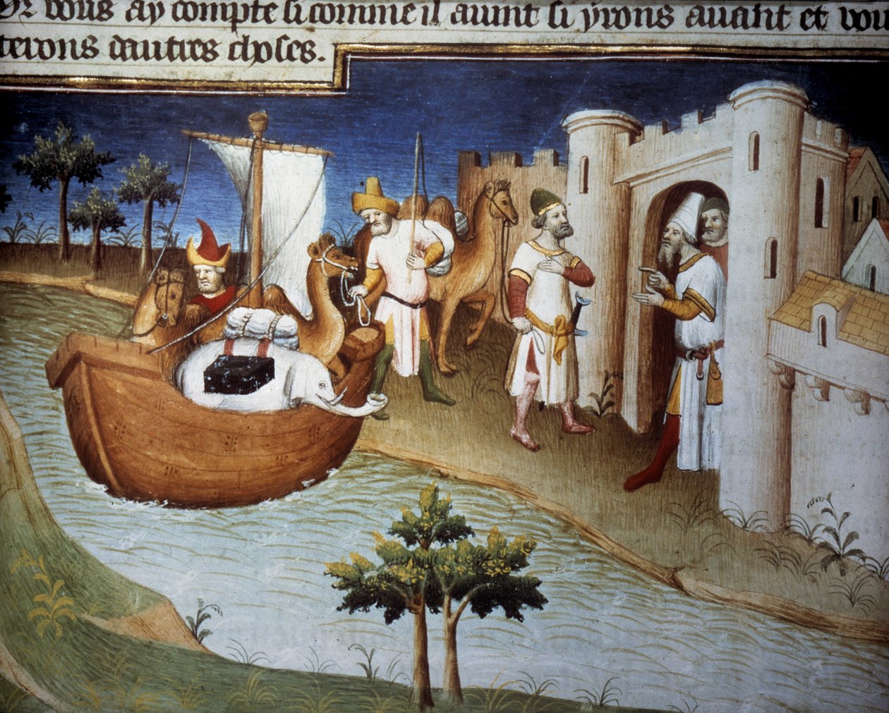 Les frères Polo (dont Marco Polo) arrivent à Ormuz depuis l