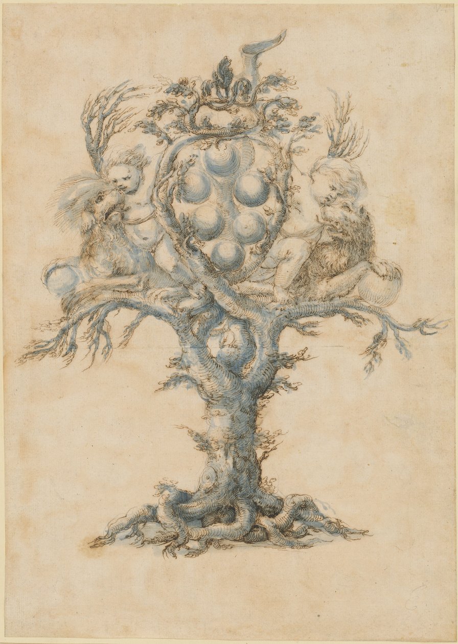Carafe à vin avec lions et putti - Master of the Medici Banquet Decanters