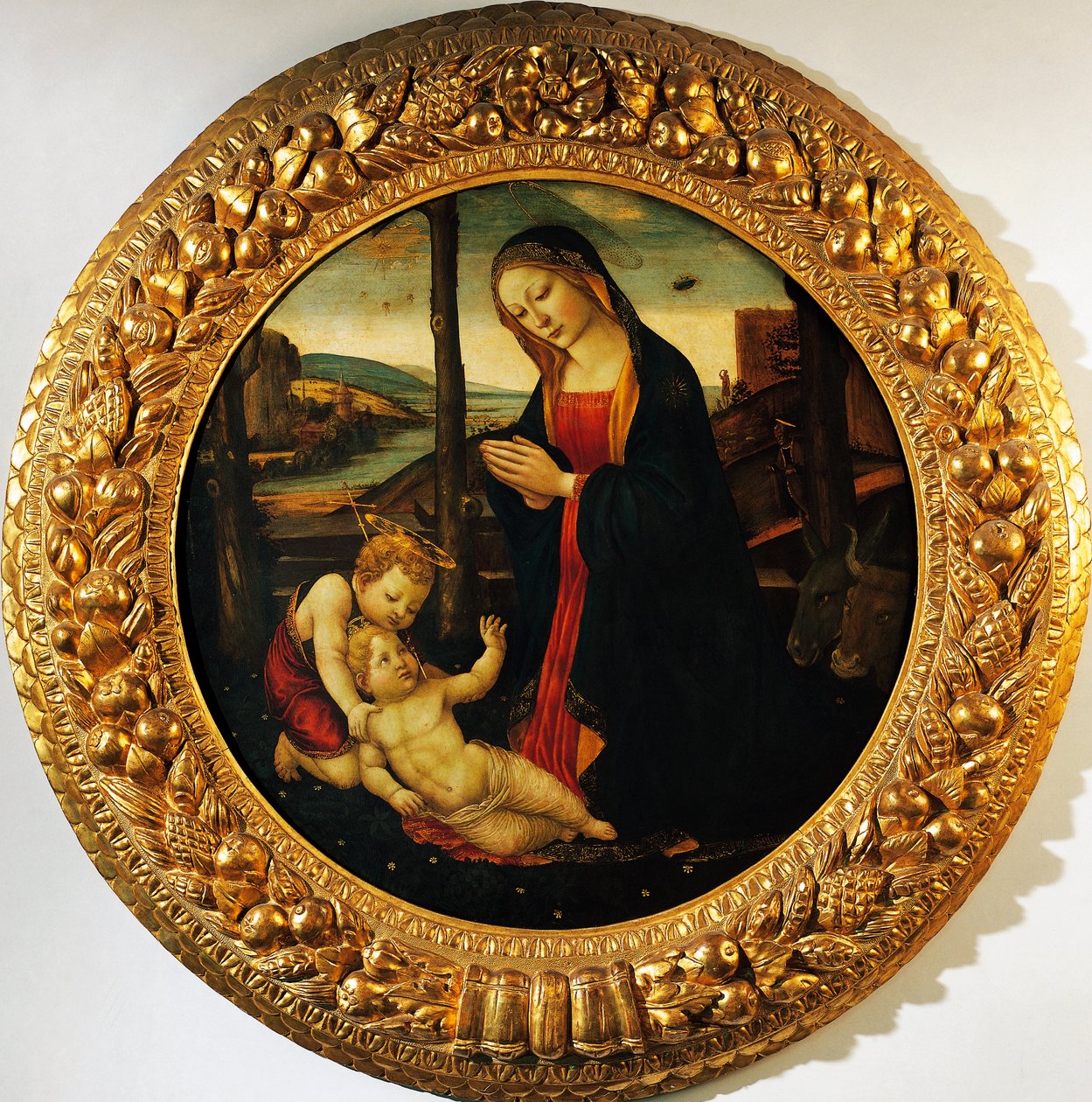 Madone et Enfant avec le petit Saint Jean-Baptiste - Master of the Miller Tondo (attr. to)