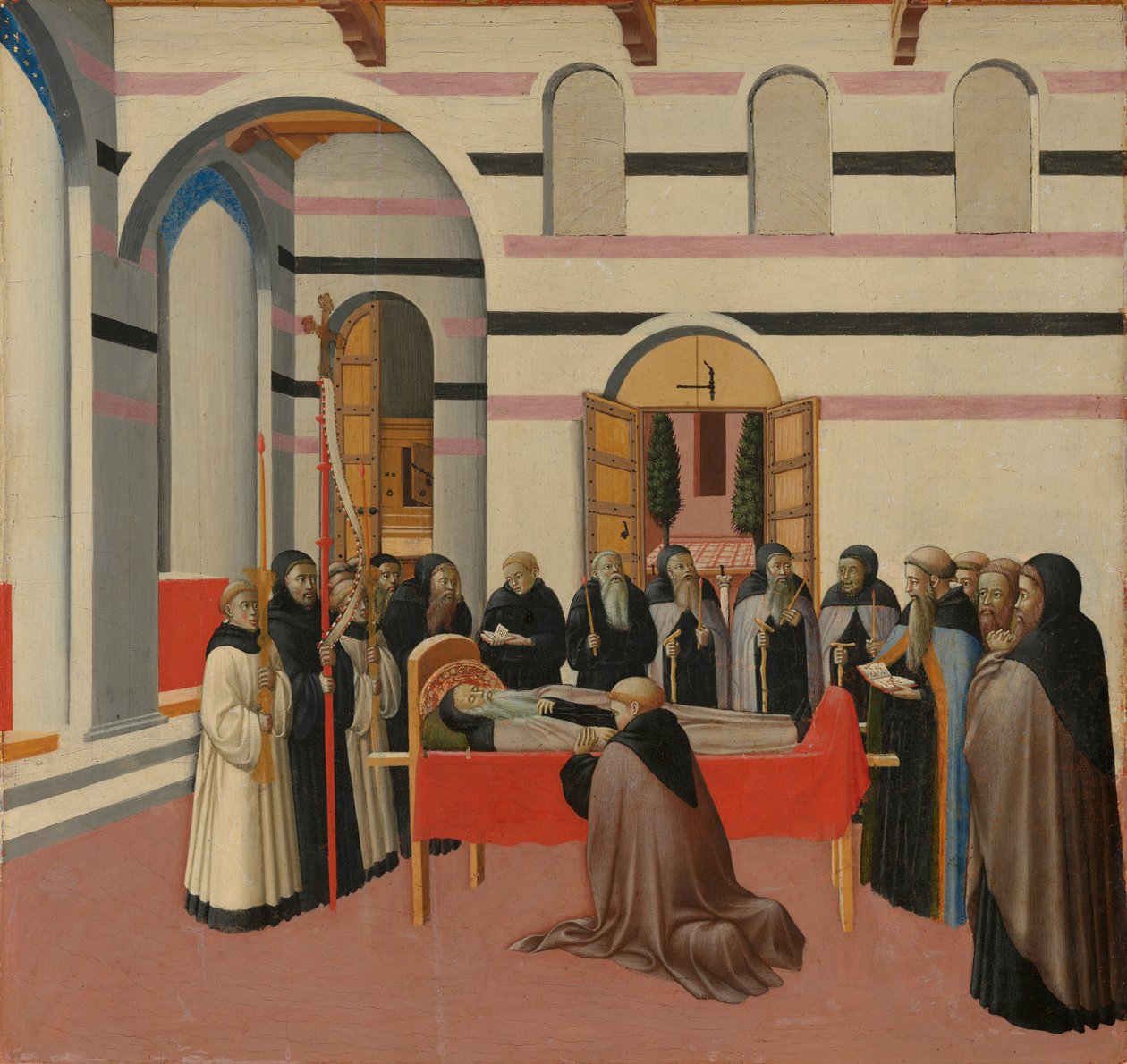 La mort de saint Antoine, vers 1430-1435 (tempera sur panneau de peuplier) - Master of the Osservanza