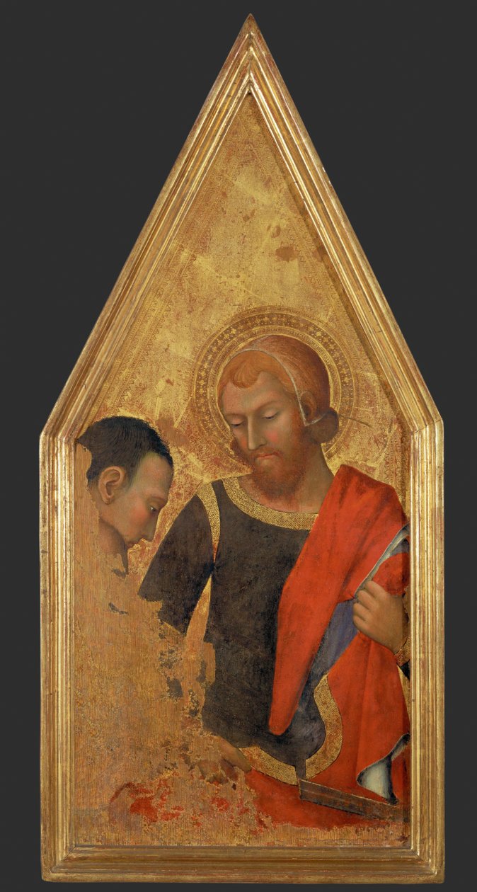 Saint Martin de Tours divise son manteau. Le revers de la ... - Master of the Rebel Angels