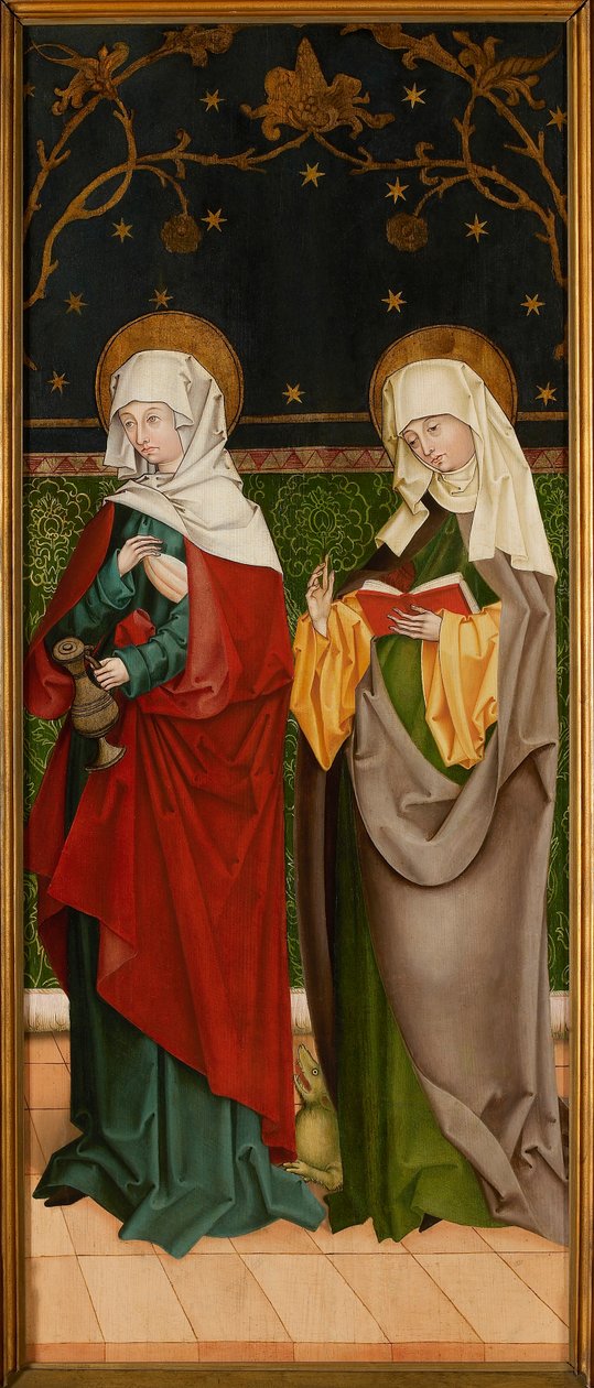 Sainte Élisabeth de Hongrie et Sainte Marguerite, vers 1485-1490 - Master of the Sacristy of Kaufbeuren