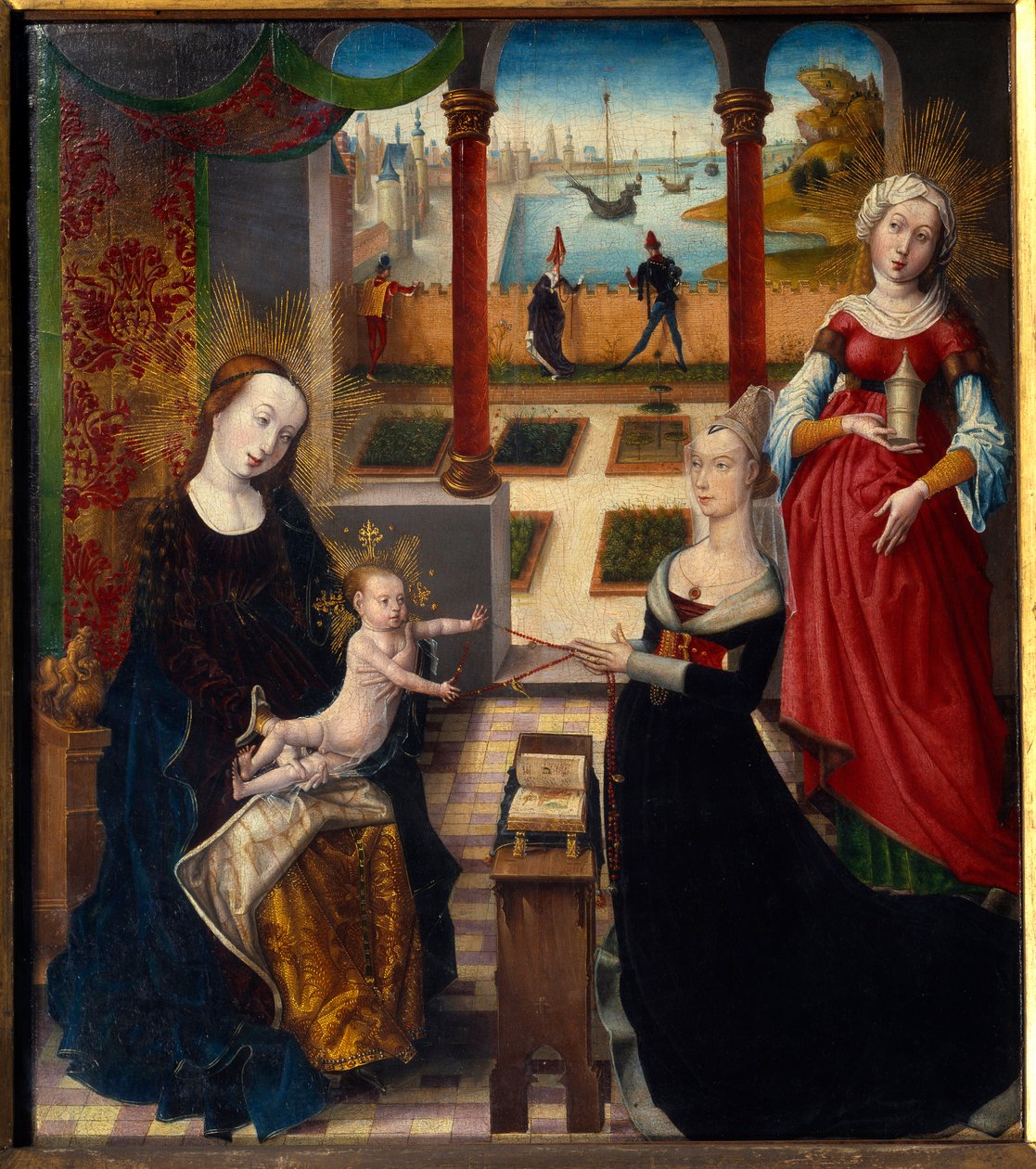 Vierge et Sainte Marie Madeleine Peinture du Maître de la Vue de Sainte-Gudule (15ème siècle) 1475 Liège, musée des Beaux-Arts - Master of the View of St. Gudule