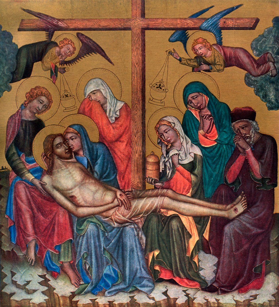Lamentation pour le Christ, vers 1350 1955 - Master of the Vyssi Brod Altar