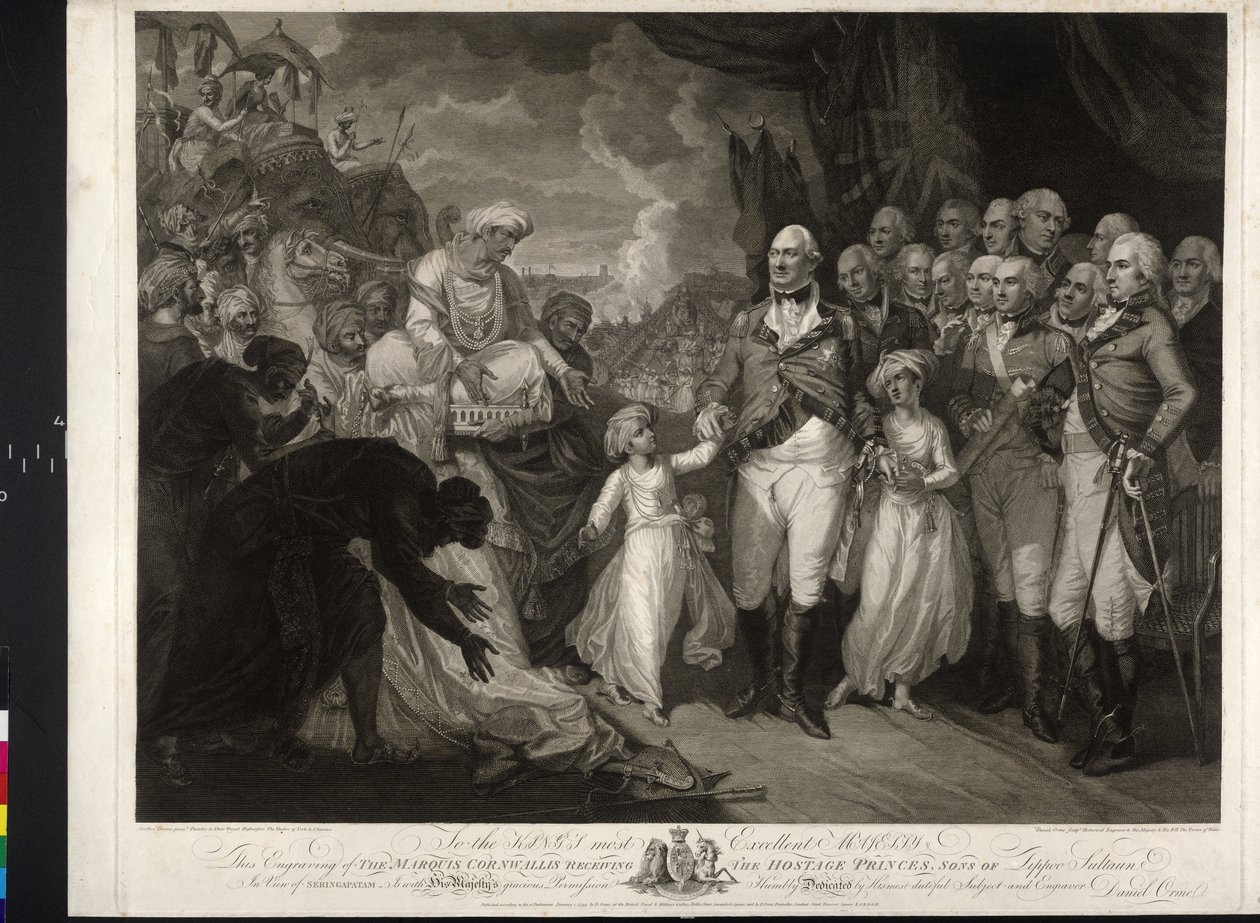 Marquis Cornwallis avec les deux princes indiens - Mather Brown