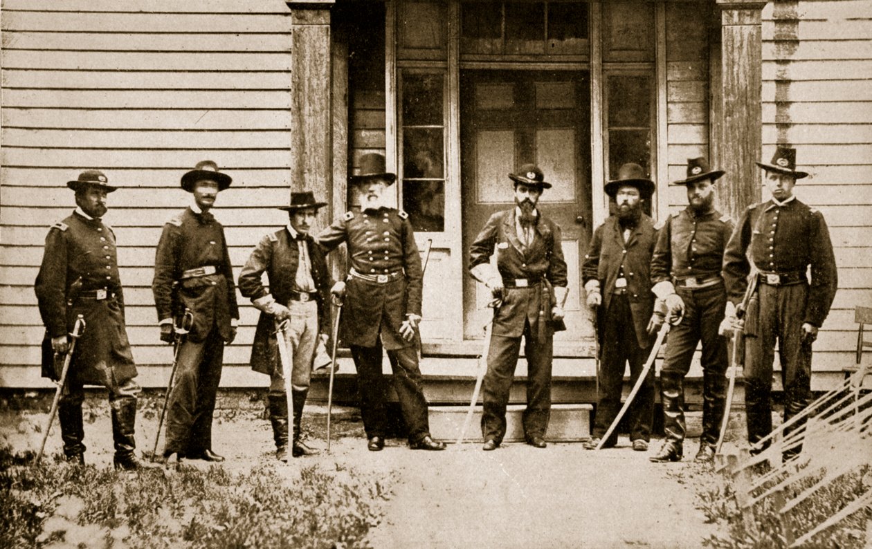 Le général E. V. Sumner et son état-major, 1861-65 - Mathew B. Brady