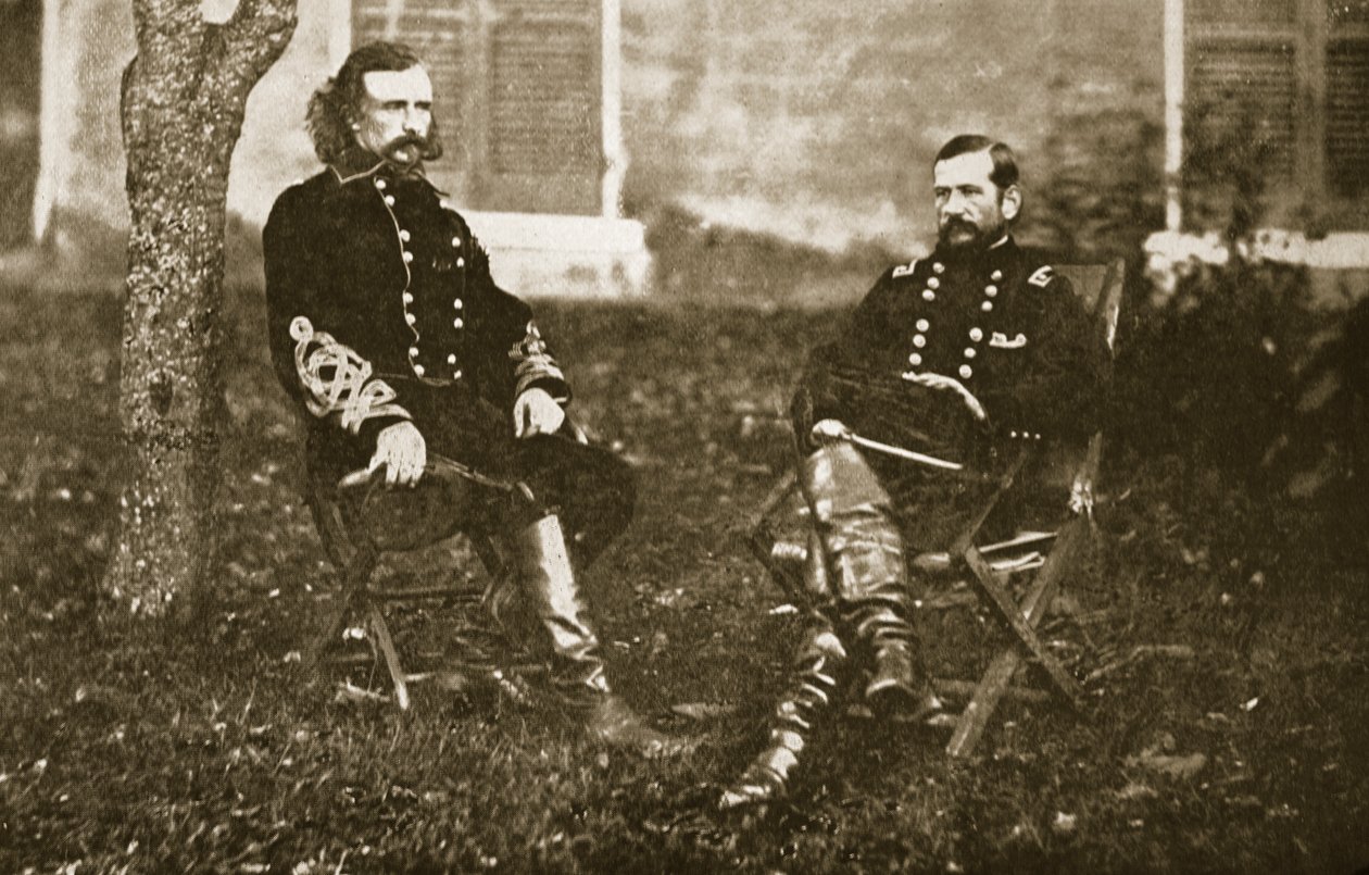 Général George A. Custer et général Alfred Pleasonton, 1861-65 - Mathew B. Brady