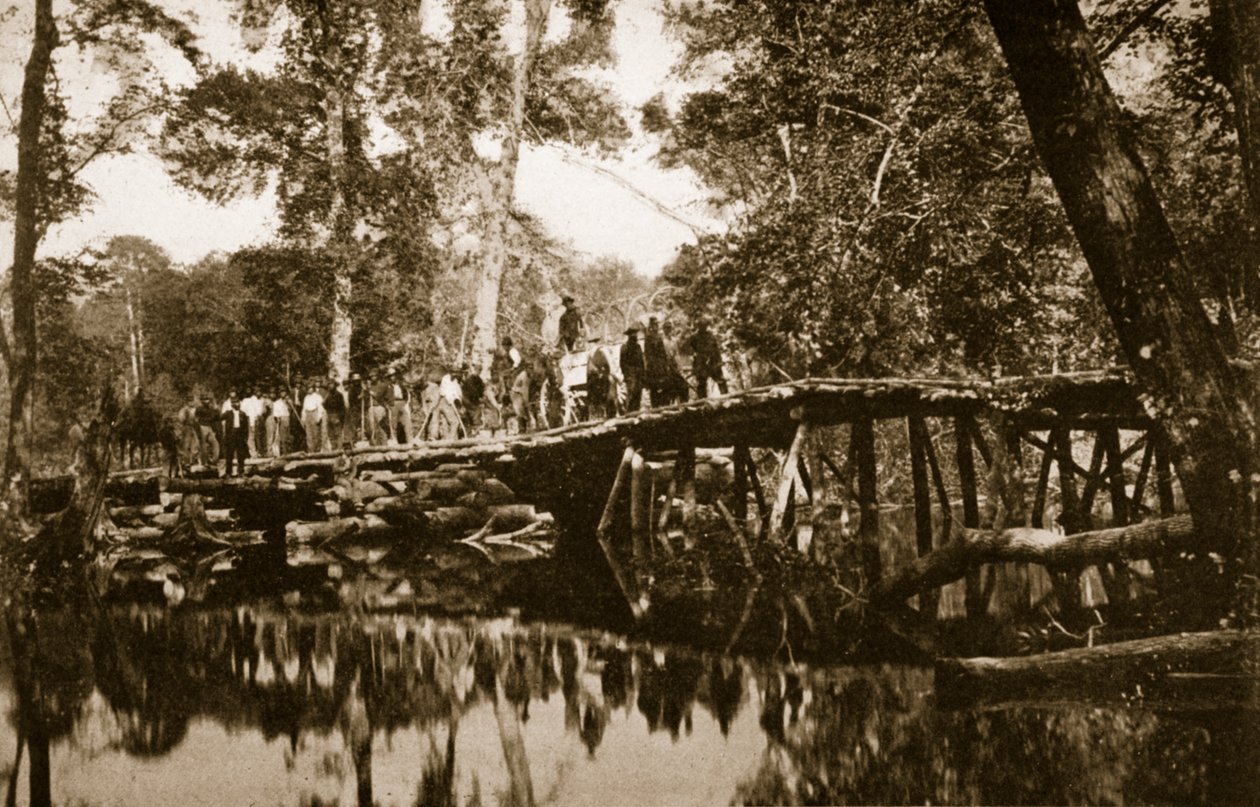 Pont de Grapevine sur la rivière Chickahominy, 1861-65 - Mathew B. Brady