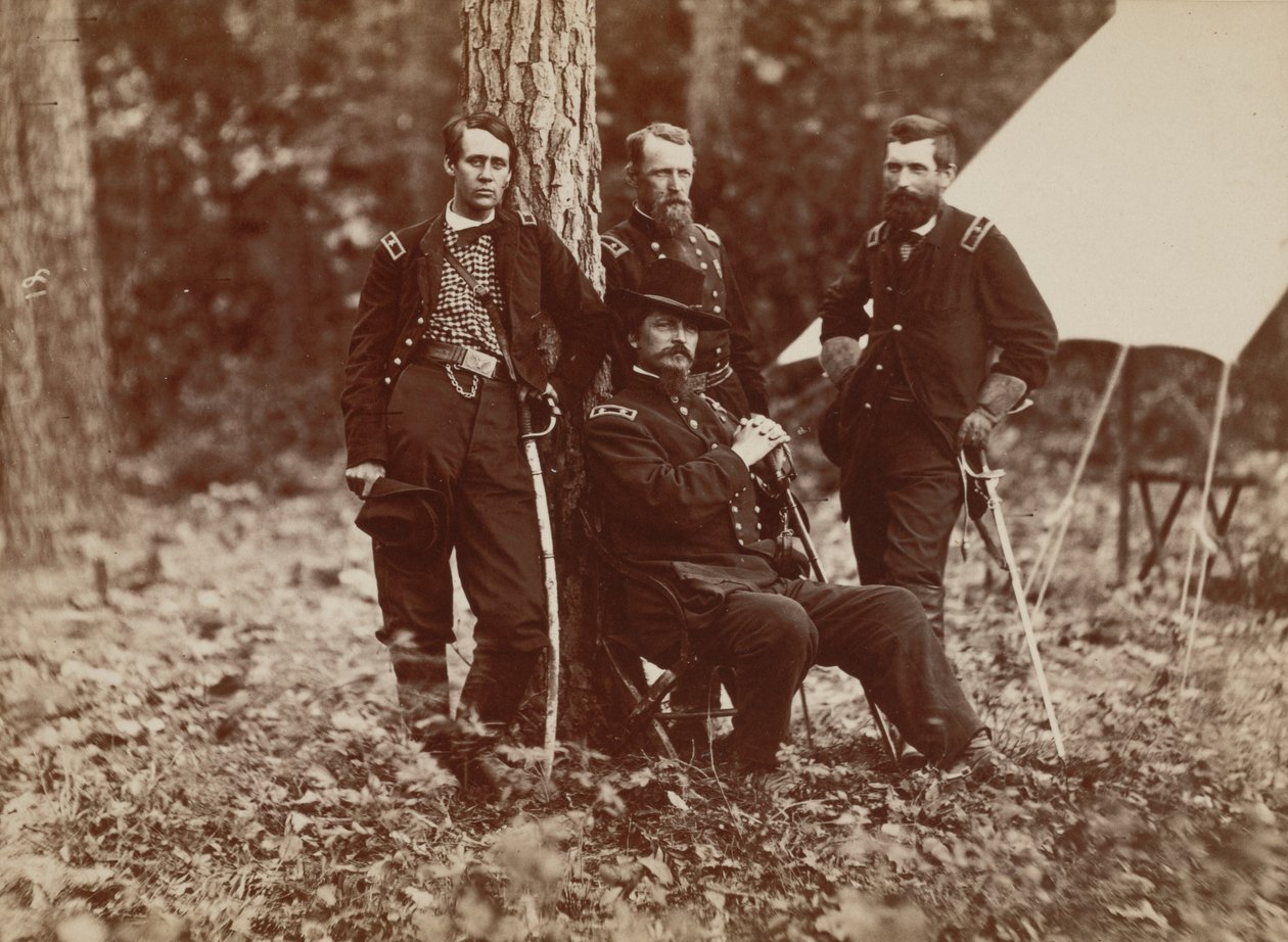 Le général W.S. Hancock et son état-major - Mathew B. Brady