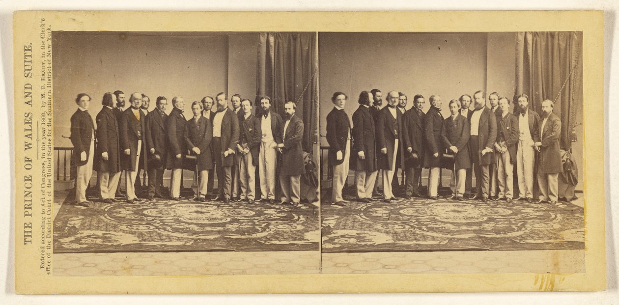 Le Prince de Galles et sa suite. - Mathew B. Brady