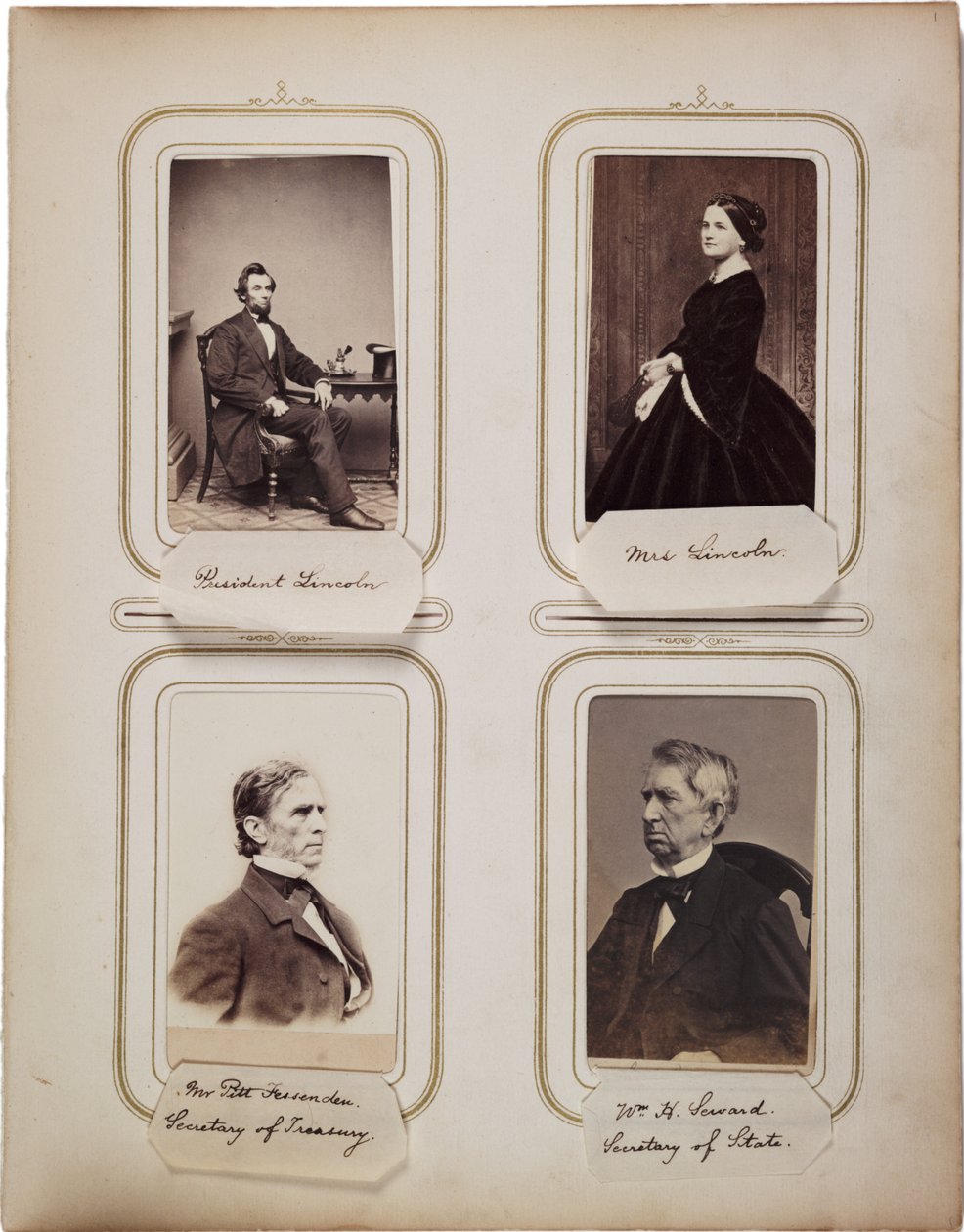 Album de 200 cartes de visite, la plupart par Brady, vers 1865 - Mathew B. Brady