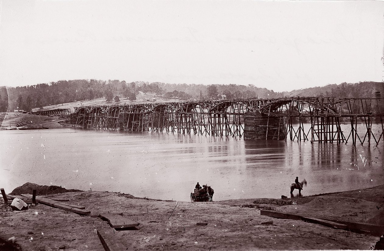 Pont sur la rivière Tennessee à Chattanooga, vers 1864 - Mathew Brady
