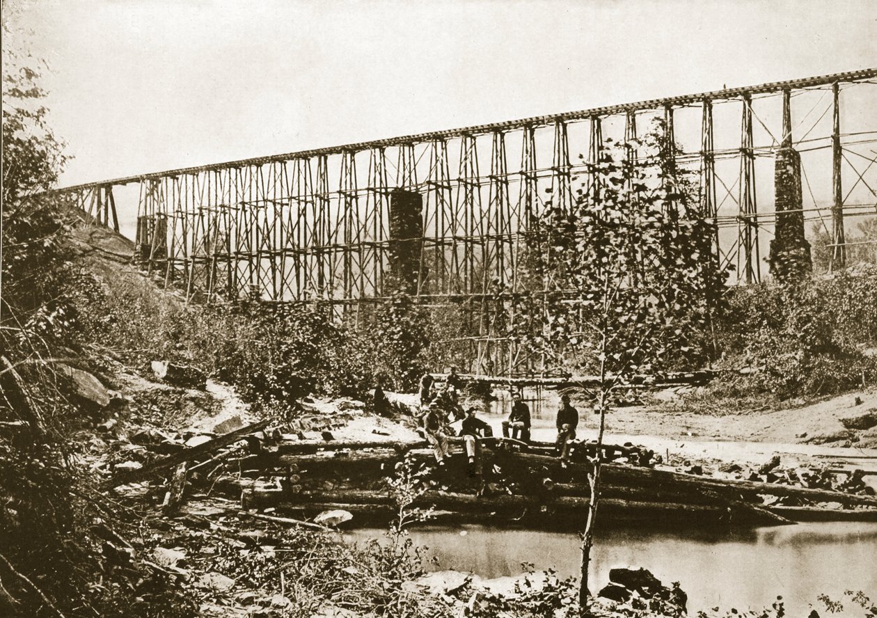 Pont de Falling Water, chemin de fer de Nashville et Chattanooga, 1861-65 - Mathew B. Brady